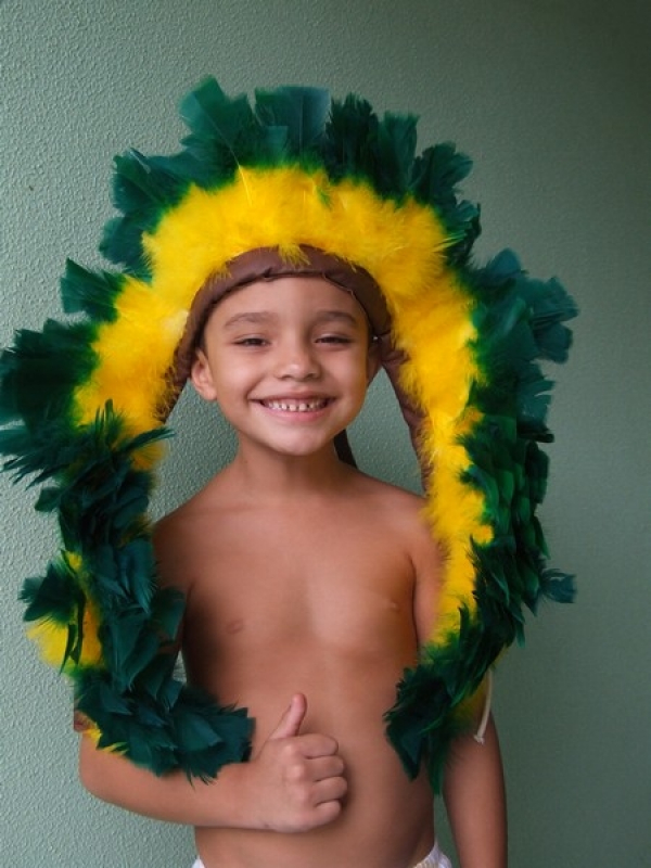 Fantasia de índio para Escola Araraquara - Fantasia de índio para Homem