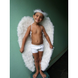 asa de anjo branca fantasia Santana